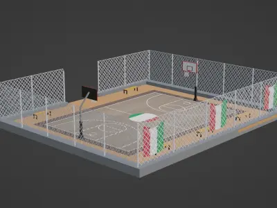 Basketball Stadium - Italy Low-poly 3D model