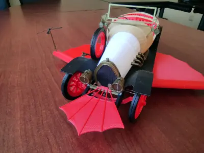 Chitty Chitty Bang Bang car PRINTABLE LOW POLY 3D print model