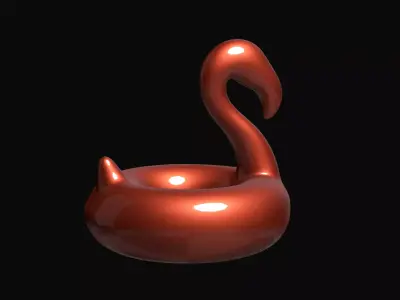 Stylized Flemingo figure 3D print model