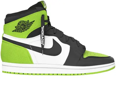 Nike air jordan 1 retro green 3D model
