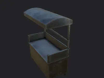 Tables and Counters Low-poly 3D model