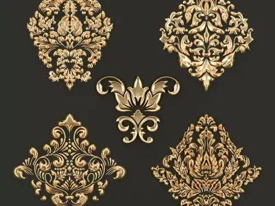 Ornament set 004 3D model