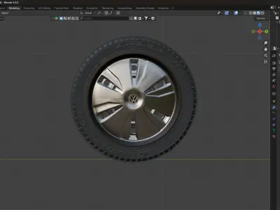 Volkswagen Transporter 2024 radkappe stahlfelge 3D model