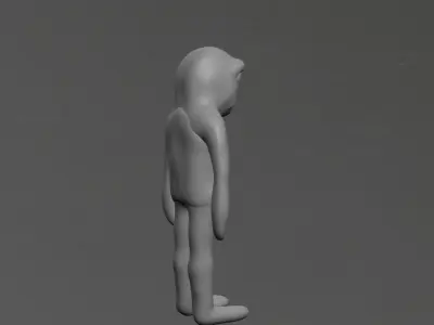 Human Frog Low-poly 3D model