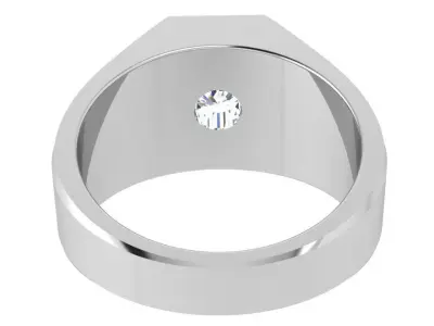 Octagonal Halo Ring 3883 3D print model