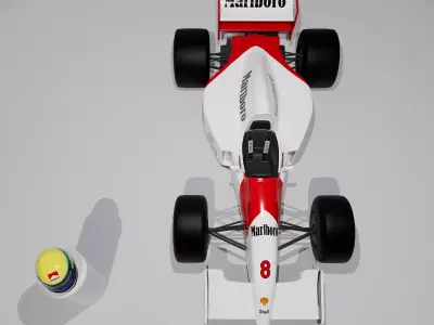 McLaren Senna F1 93 modelagem 3D Low-poly 3D model