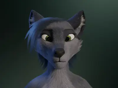 Jennifer Anthro Wolf 3D model