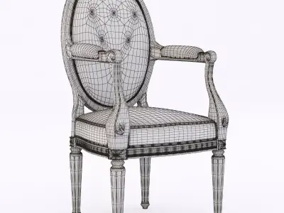 Fauteuil medaillon chair 3D model