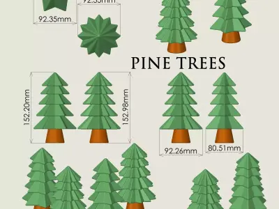 Pine Tree Set 3D print model