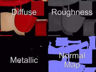 Elegant Red Velvet Jewelry Box model pack Low-poly 3D model