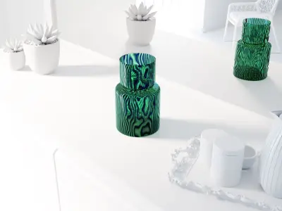 Blue Wave Vase 3D model