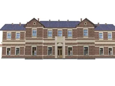 Railway station 3D model