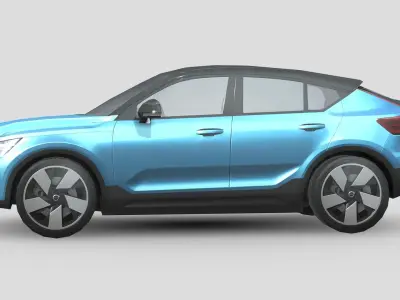 Volvo C40 Recharge Low-poly 3D model