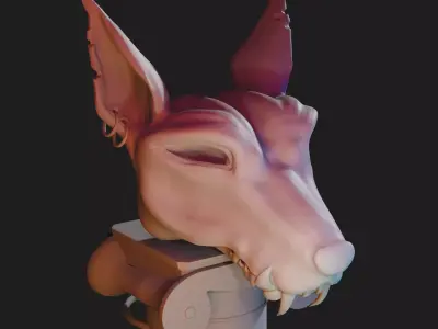 Jackal  Low-poly 3D model