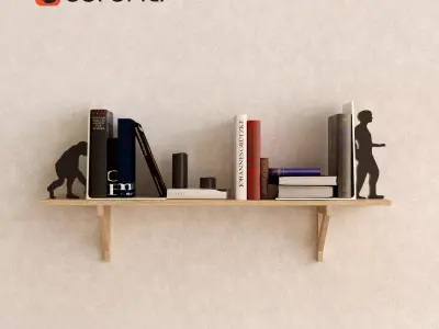 Decorative set with books Free 3D model