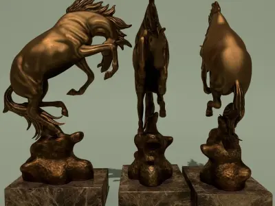 Horse Statuette 2C 3D model