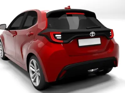 TOYOTA YARIS Low-poly 3D model