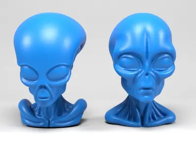 Alien heads 3D print model