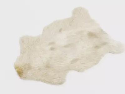 Sheep Skin Rug - Realistic Animal Hide 3D model
