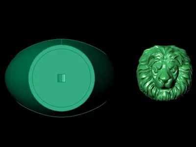 Lion Men Ring 3D print model