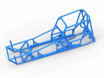 Frame of Vintage Northeast Dirt Modified stock car Scale 1 to 25 3D print model