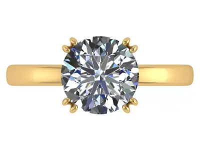 solitaire ring with twist criss cross head   3D print model