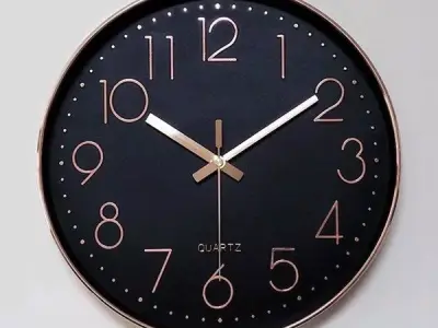 Simple silent wall clock 3D model