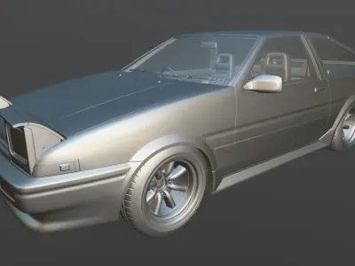 Toyota AE86  Photorealistic  Production Ready Vehicle  3D model