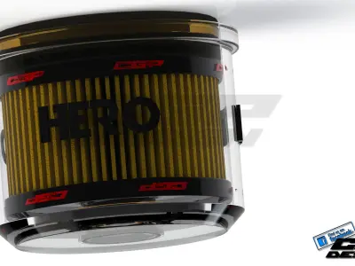 PINKI Oil filterdesigned by HERO Free 3D model