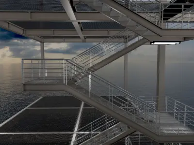 Modular  Expandable Metallic Structure 3D model