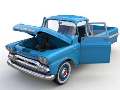GMC 100 PICKUP FLEETSIDE LONG 1959 3D model