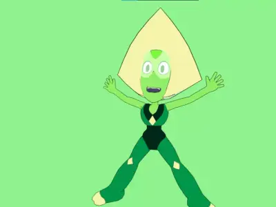 Stylized Cartoon Alien Girl 3D Model Full Body Low-poly 3D model