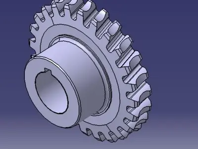 Worms gear Free 3D model