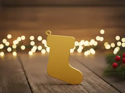 Christmas stocking ornament 3D print model