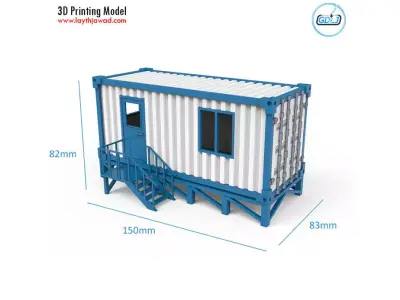 Portable Office Container 3D Printing Model 3D print model