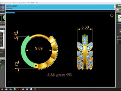 Elegant Hoop Earrings 3D Model for Jewelry Design 4350 3D print model