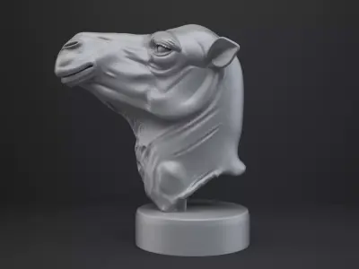 Camel Bust - Animal Figurine 3D print model