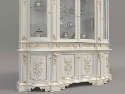Classic Display Cabinet and Decoration 11 3D model