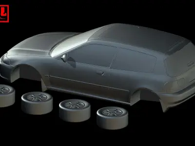 Honda Civic 5th Gen EG6 1992-1995 3D print model