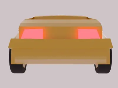 Old Antique Car Concept  Low-poly 3D model