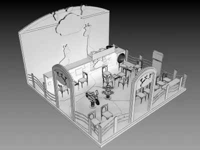 Booth Exhibition Stand a395e 3D model