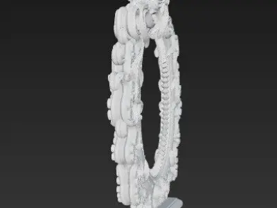 3D Printable Gothic Monster Mirror Frame 3D model