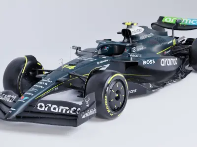 F1 2025 Aston Martin AMR25 Formula 1 Race Car Low-poly 3D model Low-poly 3D model