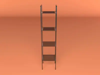 Industrial Style Bookshelf 3D model buy