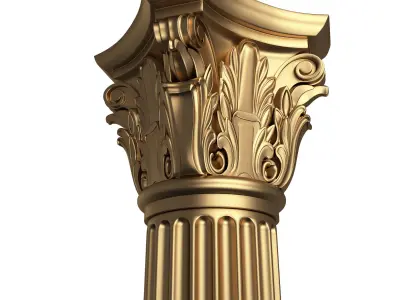 Column Capital 0203 Low-poly 3D model