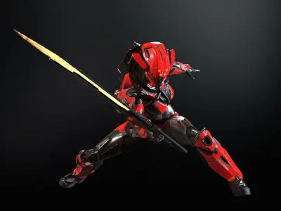 CyberJagg5 Low-poly 3D model