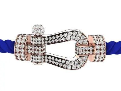 Force Extra Large XL Diamond bracelet 3D print model