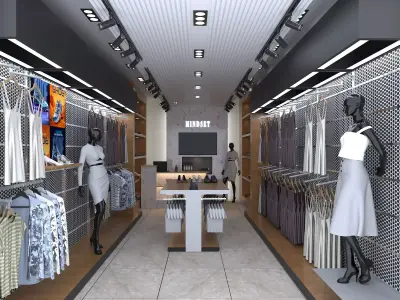 Modern Cloth Shop   3D model