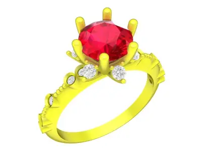 A7451 Luxury Diamond Women Fashion Ring 3D Model 3D print model