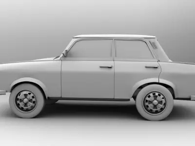 Taxi 3D old car 3D model